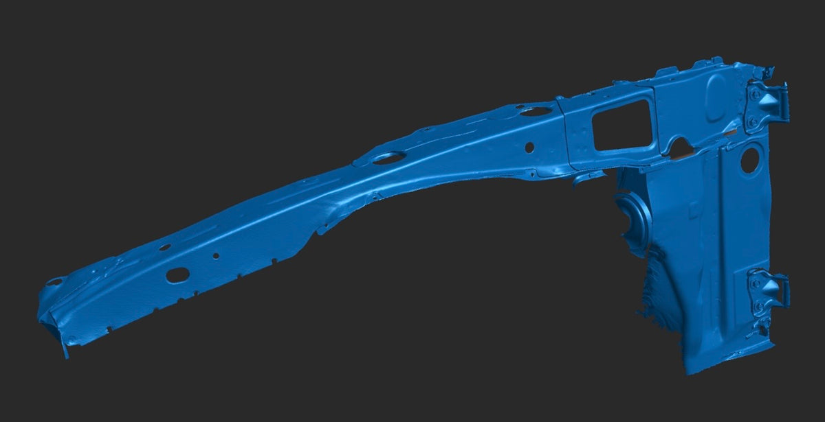 Completed 3D scan of a Nissan S13 front chassis section